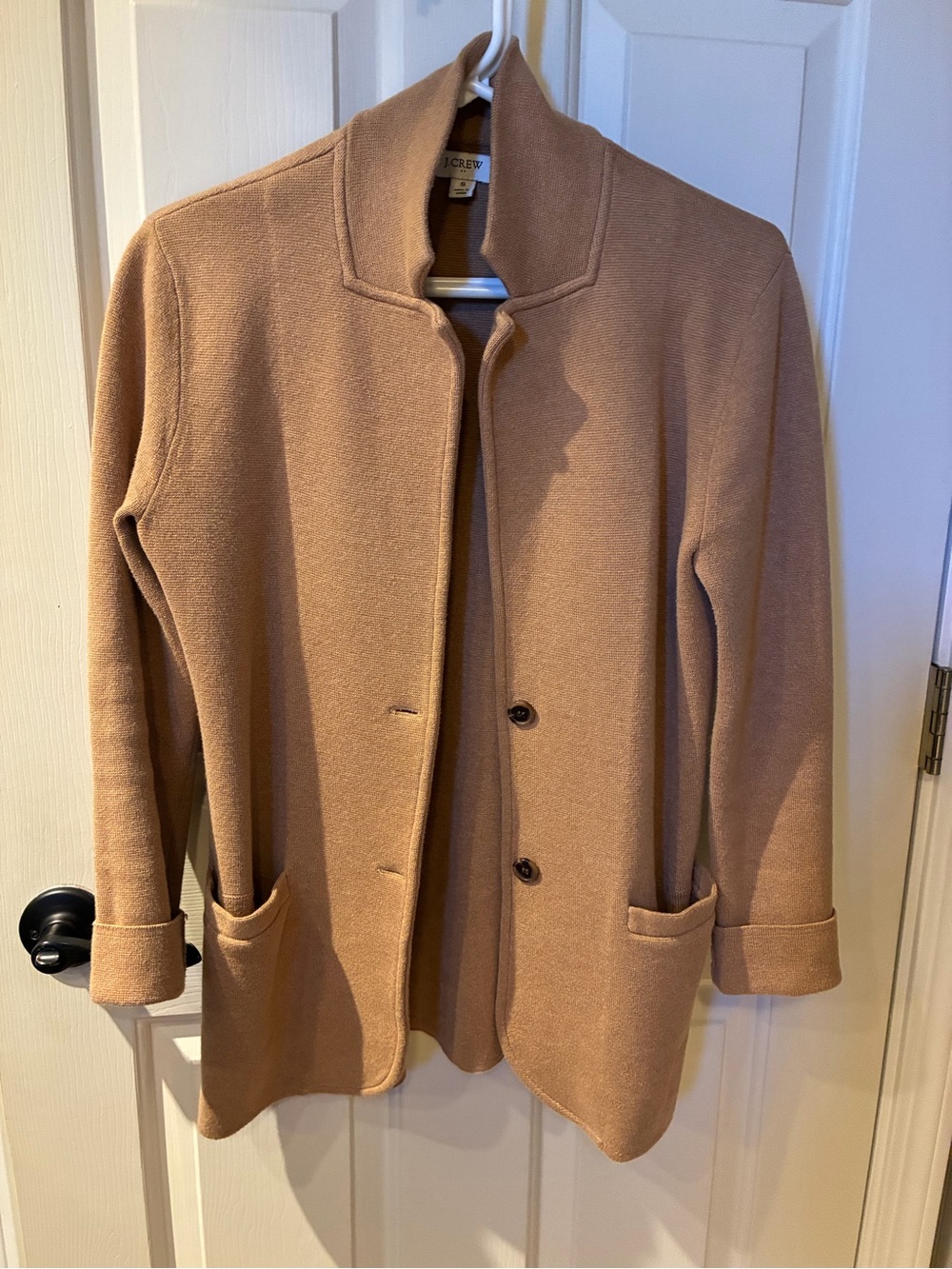 J. Crew camel sweater blazer-100% cotton